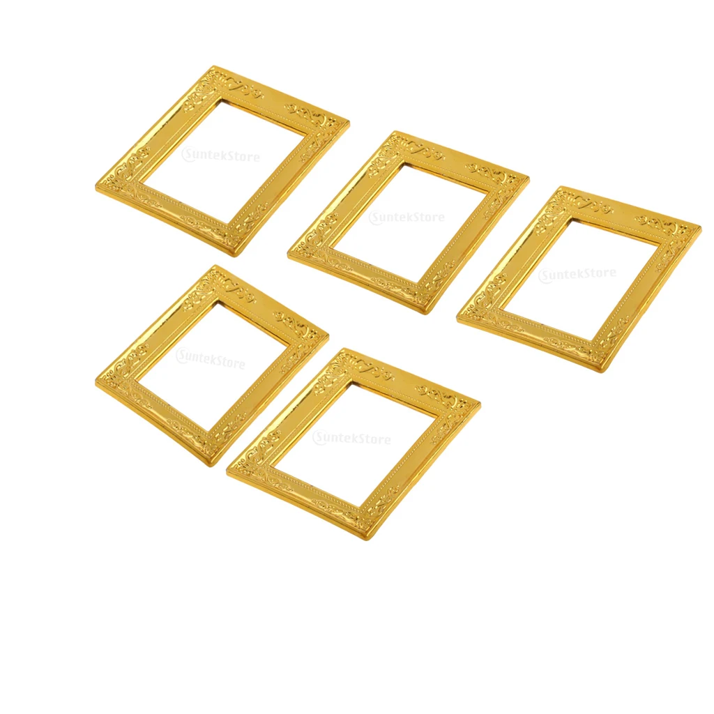 5 шт. винтажный Металлический мини кукольный домик Декор мебельный набор рамки