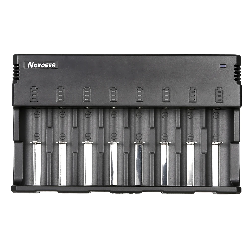 NOKOSER Battery Charge HB-8HA 8-slot Intelligent Nickel-hydrogen / Lithium-ion Charger For 18650 14500 16340 | Электроника