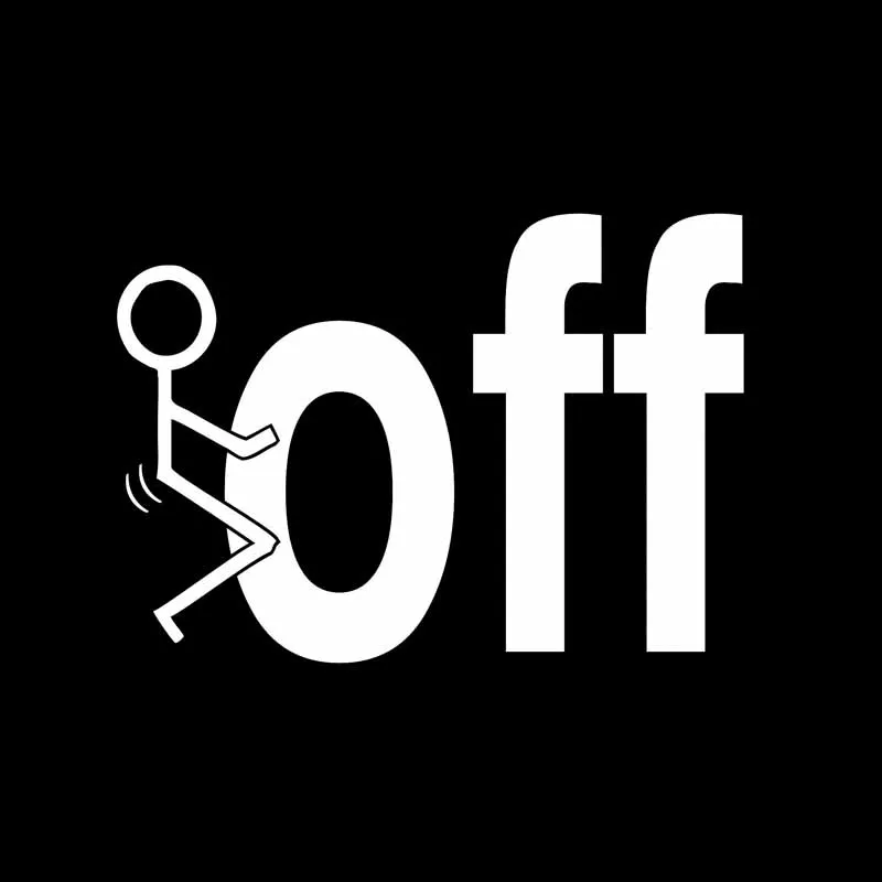 YJZT 12 7 см * 9 F OFF забавные виниловые наклейки в виде Фотообоев c переводными