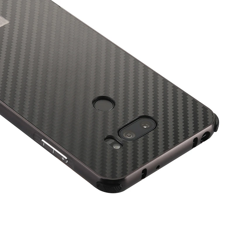 Противоударный металлический чехол из углеродного волокна для LG G5, G6, V10, V20, V30, задняя крышка, современный стиль, четыре угла, силиконовый