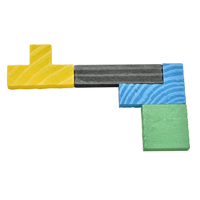 Candywood Мини Деревянный тетрис игра Монтессори головоломка Танграм для ребенка