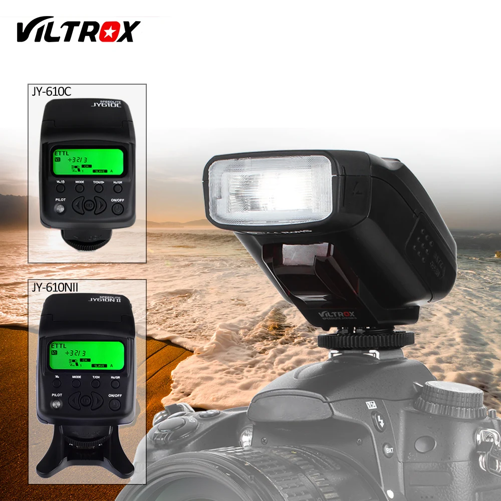 Viltrox JY 610C/N Мини Камера ttl светодиодная вспышка Speedlite для Nikon D700 D800 D810A D3100 Canon 1300D 80D 77D