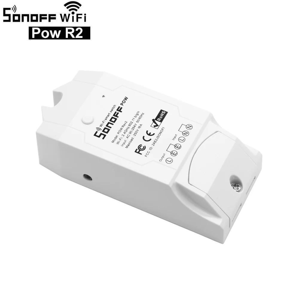 sonoff Pro R2 SONOFF POW R2 16A 3500 Вт Wifi переключатель контроллер в режиме реального времени энергопотребление монитор измерения для автоматизации умного дома - Комплект: sonoff Pro R2