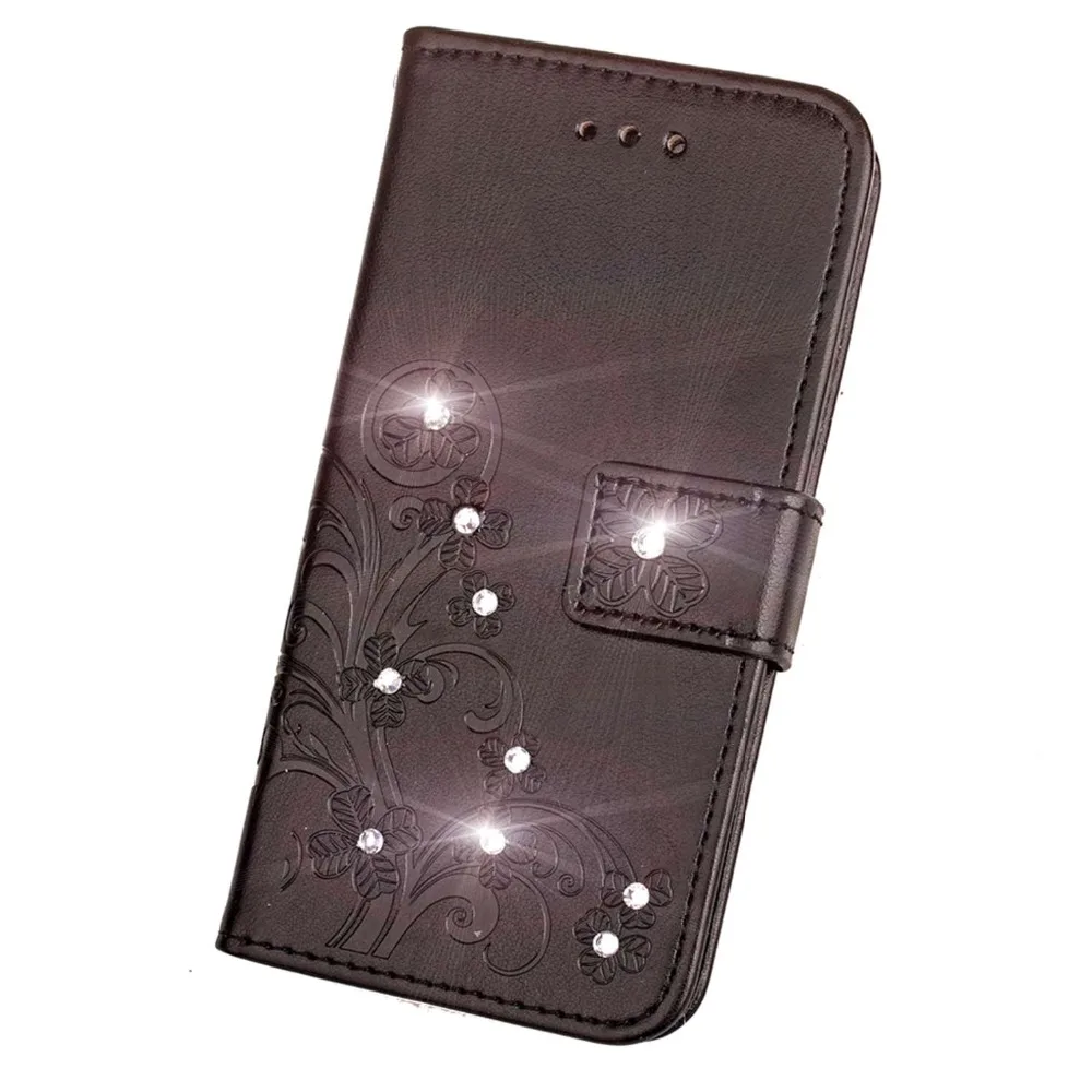 Вадза чехол для Motorola держатель карт кошелек горный хрусталь с подставкой Флип