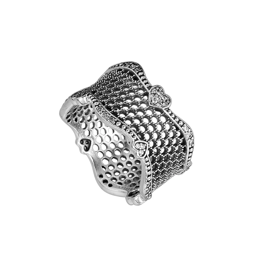 

CKK Ring Lace Of Love Rings Clear CZ for women Anel masculino silver 925 jewelry men anillos 925 sterling silver wedding Ring