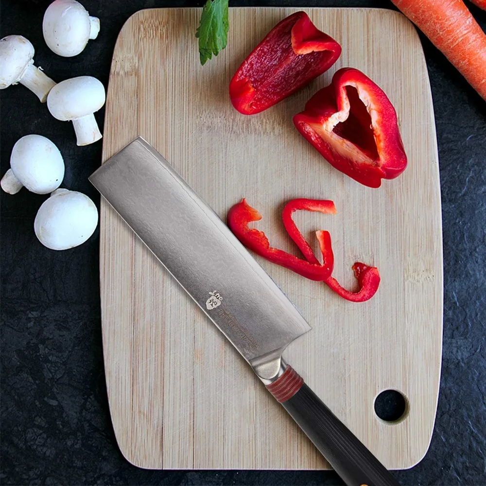 TUO столовые приборы кольцо-R серия kiritsuke Ножи 6 5 &quot-AUS-10 японской дамасской
