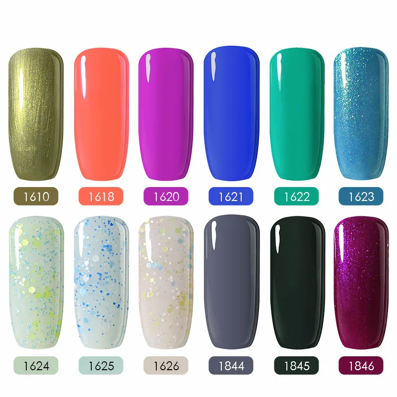 Belle FILLE УФ гель Лаки для ногтей Soak Off Гели Bling длительный косметический Книги по