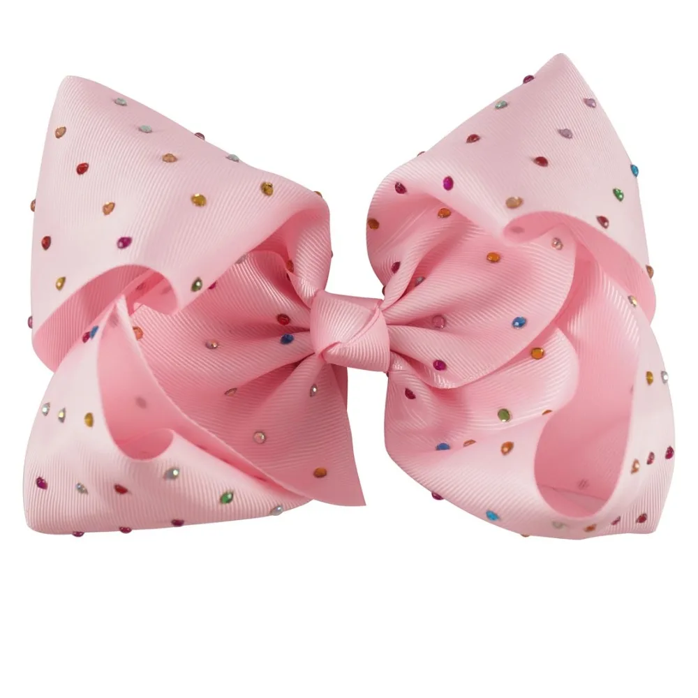 7 дюймовые однотонные Ленточные заколки для волос с искусственным бантом детей