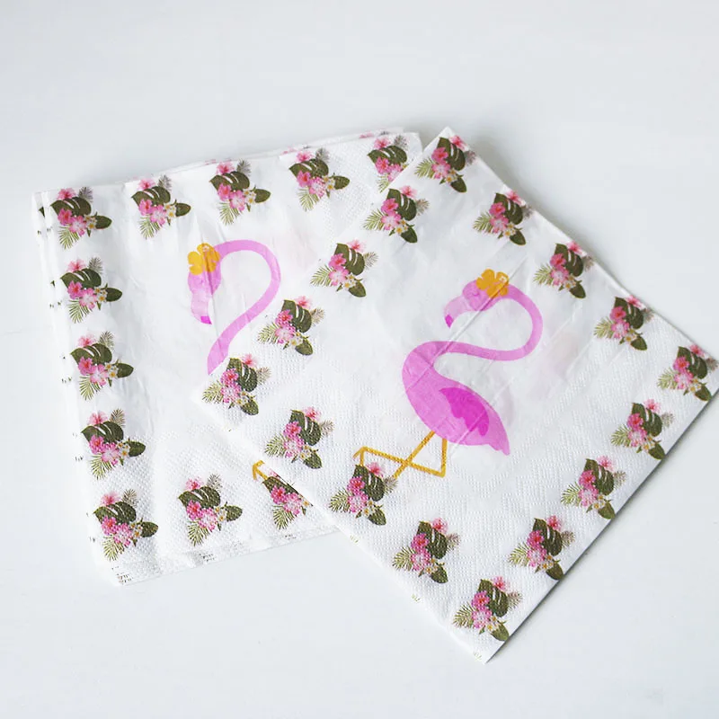 

Бумажные салфетки с фламинго для темативечерние, 20 шт./лот