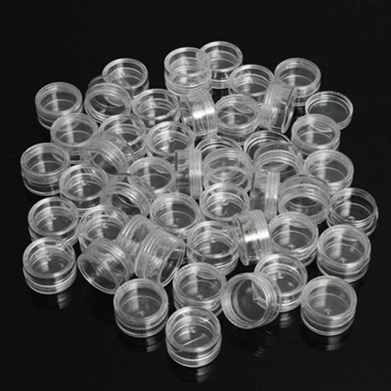50 шт. пластиковые косметические банки для теней 5 м|Многоразовые бутылки| |
