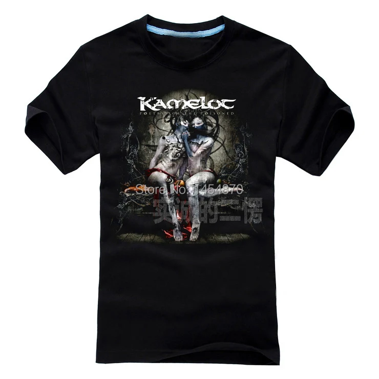 14 дизайнов Harajuku Kamelot рок брендовая Рубашка MMA фитнес Hardrock тяжелый металл 100% хлопок