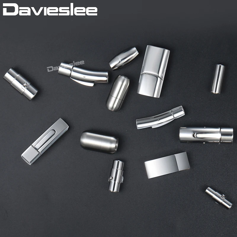 Магнитные застежки для ювелирных изделий Davieslee подходят 4 5 6 8 10 12 14 мм кожаный шнур