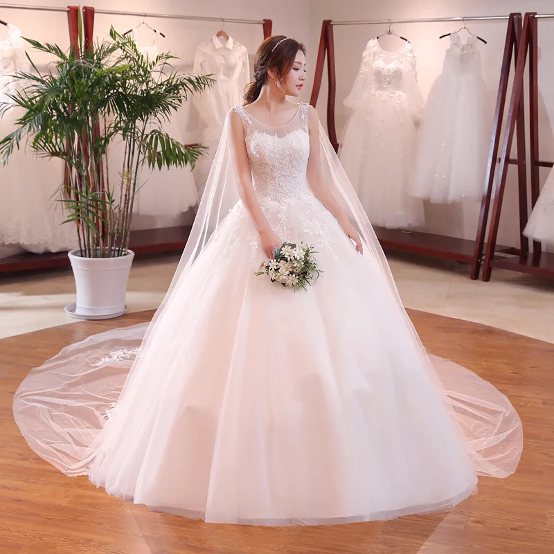 Бальное платье принцессы 2020 белое свадебное без рукавов Vestidos De Noiva Кружевные