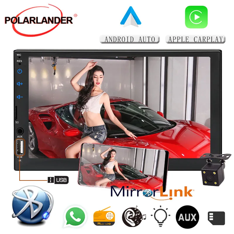 Для CarPlay IOS Mirror Link 7 "MP5 плеер carplay автомобильный стерео мультимедиа авторадио