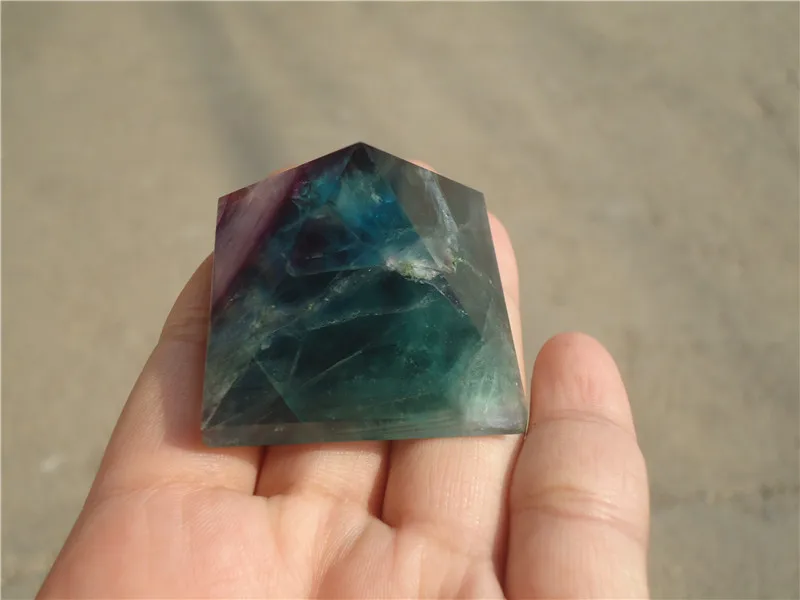 

70g Natural Green Fluorite Quartz Crystal Pyramid Healing China PA1062