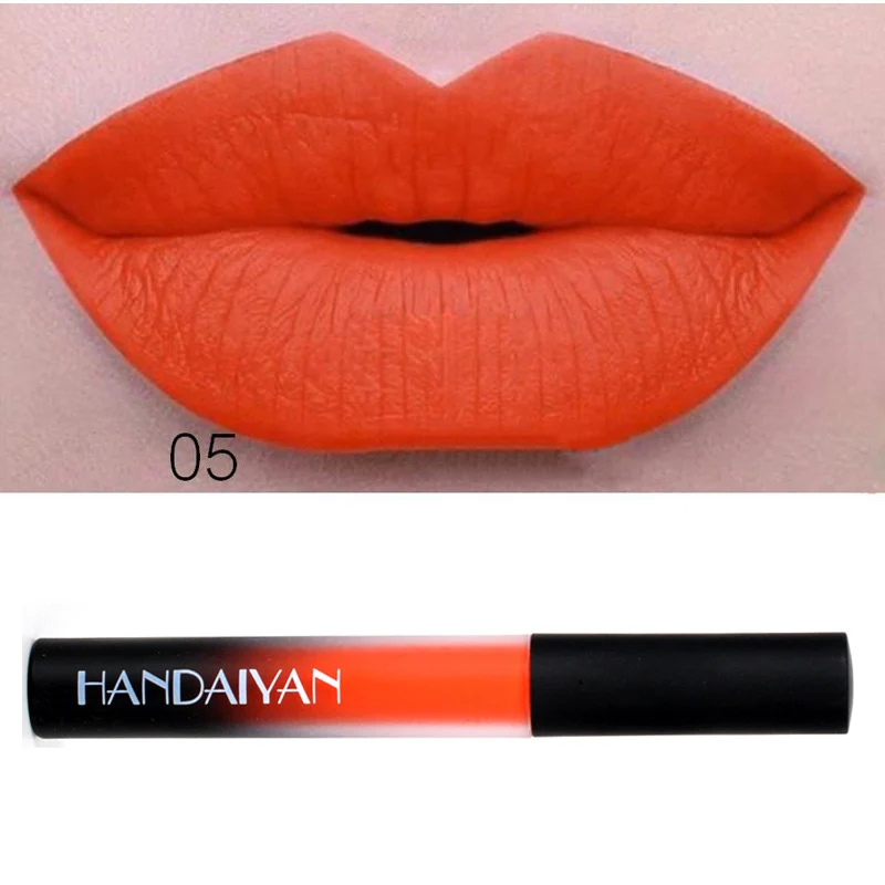 HANDAIYAN Non-stick Cup Batom Liquid Lipstick Matte Velvet Stick Waterproof Long-lasting Lipgloss Women Pen Balm Cosmetic |