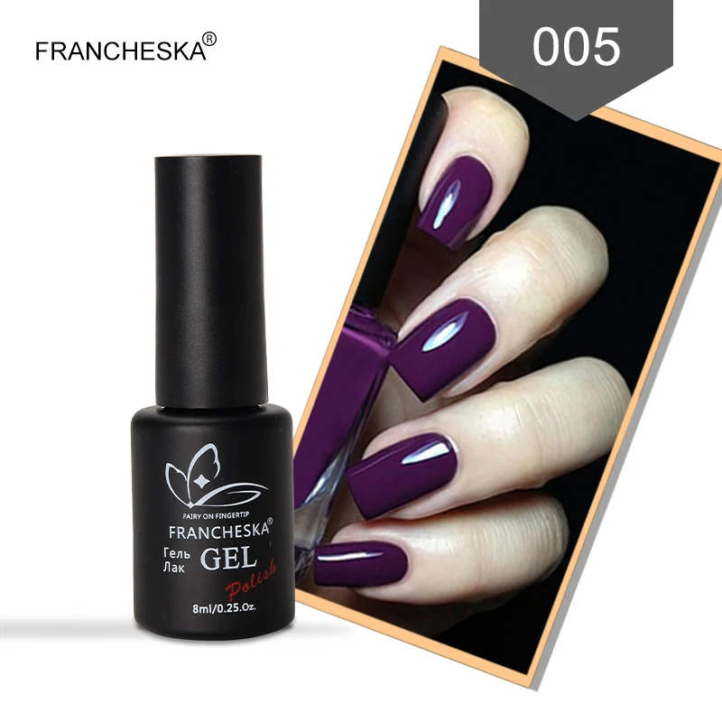 8ml Gel Polish 005 Francheska паутинка для ногтей 8мл гель краска набор паук гель лак для ногтей гель лак коди набор УФ светодиодный гель краска для ногтей лак для маникюра ногтей гель паутинка для ногтей дизайн для ногтей - Цвет: 8ml Gel Polish 005