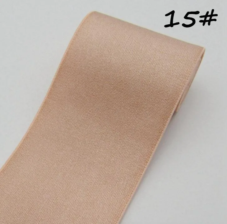 NO15 fresh pink Высококачественная ультратонкая мягкая гладкая шелковистая эластичная лента для брюк, ширина 50 мм, юбка, край платья, аксессуары для украшения S0155L - Цвет: NO15 fresh pink