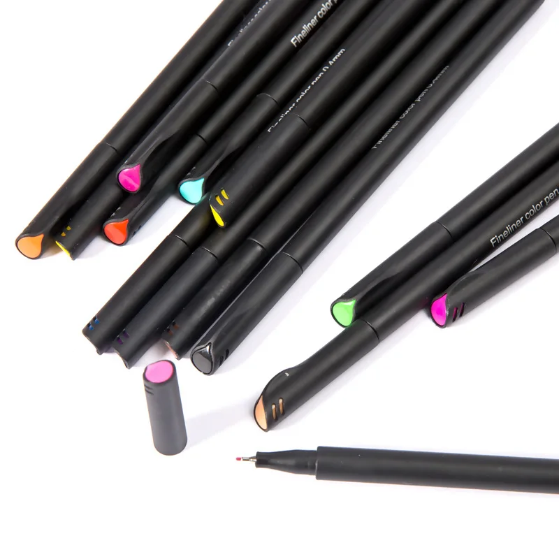 

12 Pieces Color Pen Set, 0.4 mm Colored Sketch Drawing Pen, Porous Fine Point Markers for Bullet Journal and Note Taking without