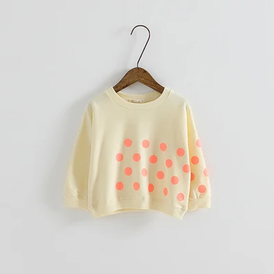 Бесплатная доставка Весна Осень горячая Распродажа Детские футболки в горошек