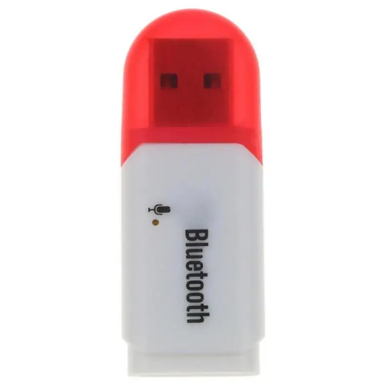 Red Мини Bluetooth 5,0 USB беспроводной адаптер красочный аудио стереоресивер автомобильный комплект для компьютера Автомобильный плеер динамик с микрофоном высокого качества - Цвет: Red