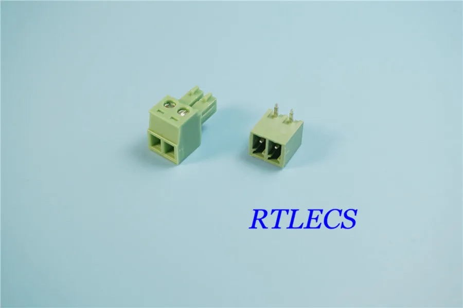 

50 комплектов, 2 позиции, 3,81 мм, 0,150 "Клеммная колодка, штырьки, штифты, прямой угол, сквозное отверстие + штекер, гнездовые розетки, винт