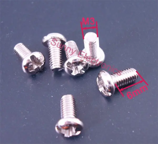 Винт M3 M3x6 диаметр 3 мм длина 6 нержавеющая сталь 100 шт.|m3 screw|screw m3x6screw screw |