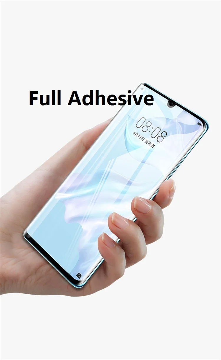 Полное стекло 10D с клеем для защиты Huawei P30 Pro Mate20pro, защитный чехол на всём экране P30pro Ful Ashesive.