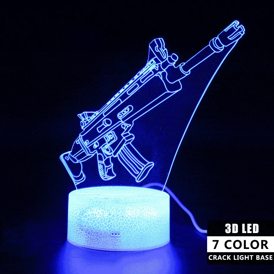 Лампа Battle Royale шрам 3D светильник иллюзия настольная лампа с дистанционным