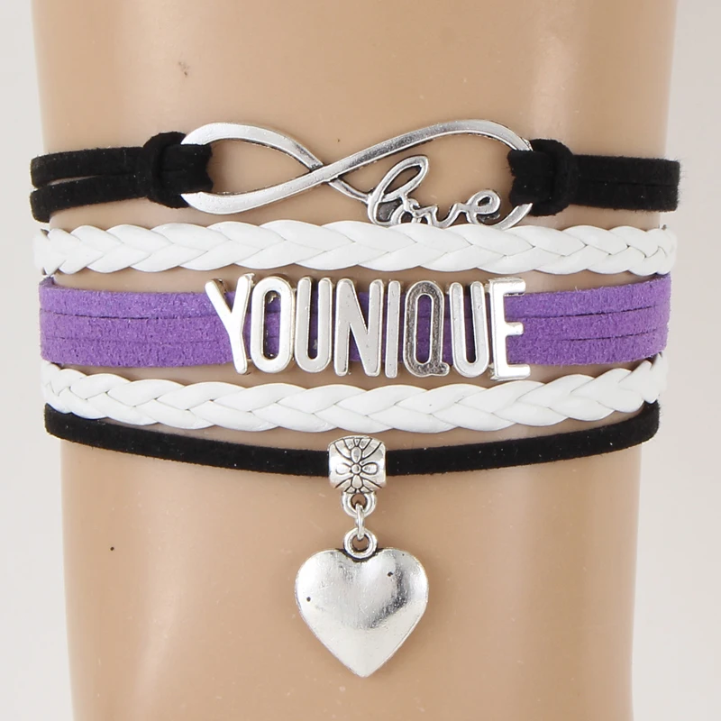 (10 шт./лот) браслет Бесконечность любовь YOUNIQUE ручной работы и браслеты Мечта