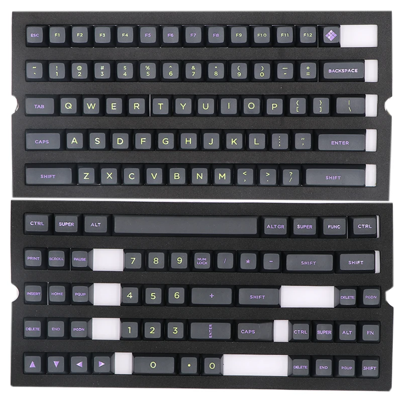 Полночь SA профиль гравированные лазерные окраски шрифты PBT120 keycap для проводной USB механическая клавиатура Cherry MX Переключатель keycaps