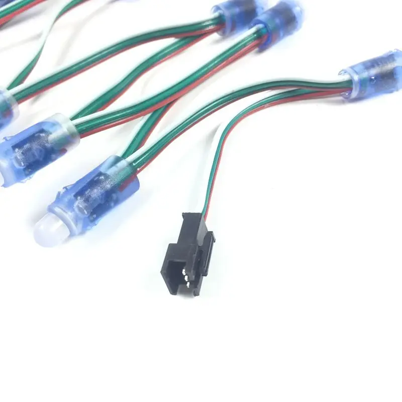 50 светодиодный s 12 мм WS2811 2811 IC полный Цвет пикселей модуль светильник вход DC5V IP68