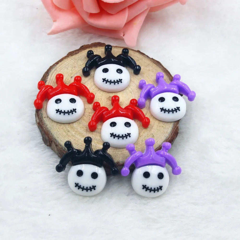 30pcs/lot kawaii resin Halloween girl with hat flat back cabochons accessories28*28MM | Дом и сад