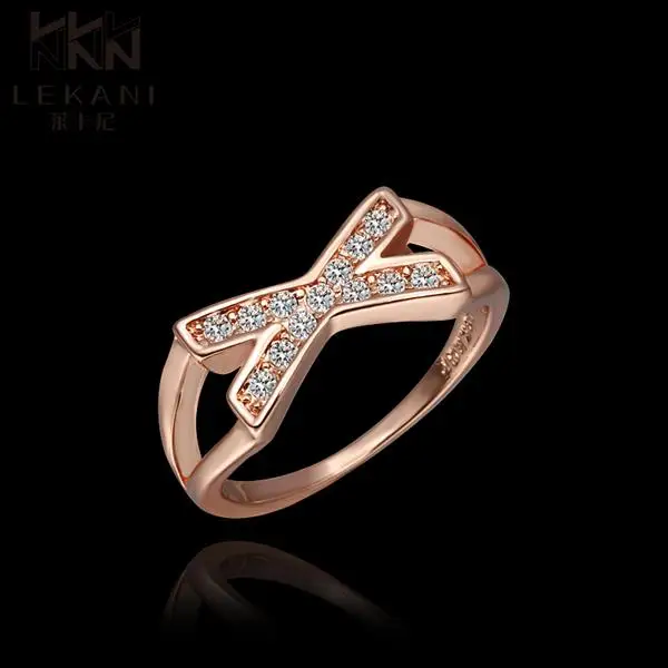 Metallic lustre pure yellow gold colour distinctive 18K Plated Jewelry new ideas geometric zircon ring R383 | Украшения и