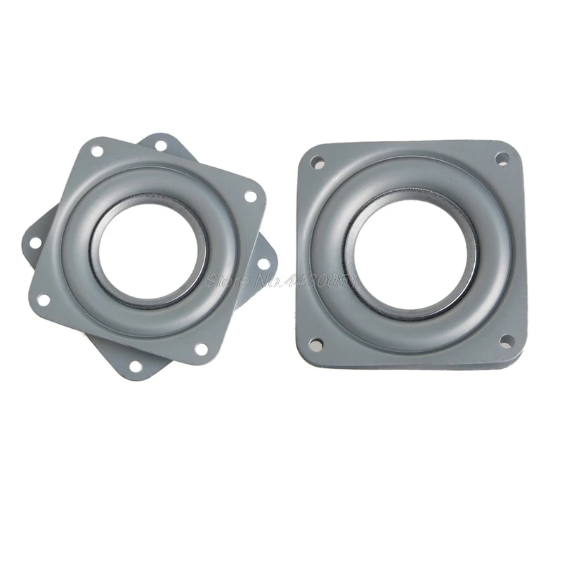 Square Bearing Swivel Plate Lazy Susan Turntable 3"/4"/6" TV Rack Desk Tool
