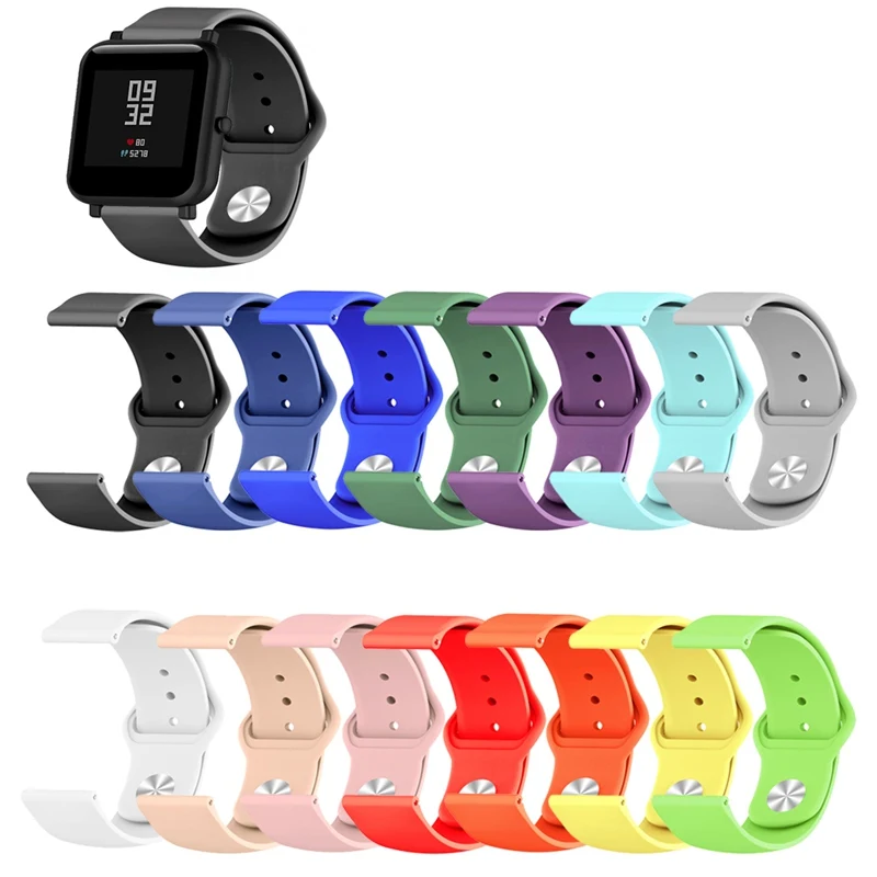Оригинальный силиконовый ремешок для Xiaomi Huami Amazfit Bip BIT Lite Молодежные умные часы