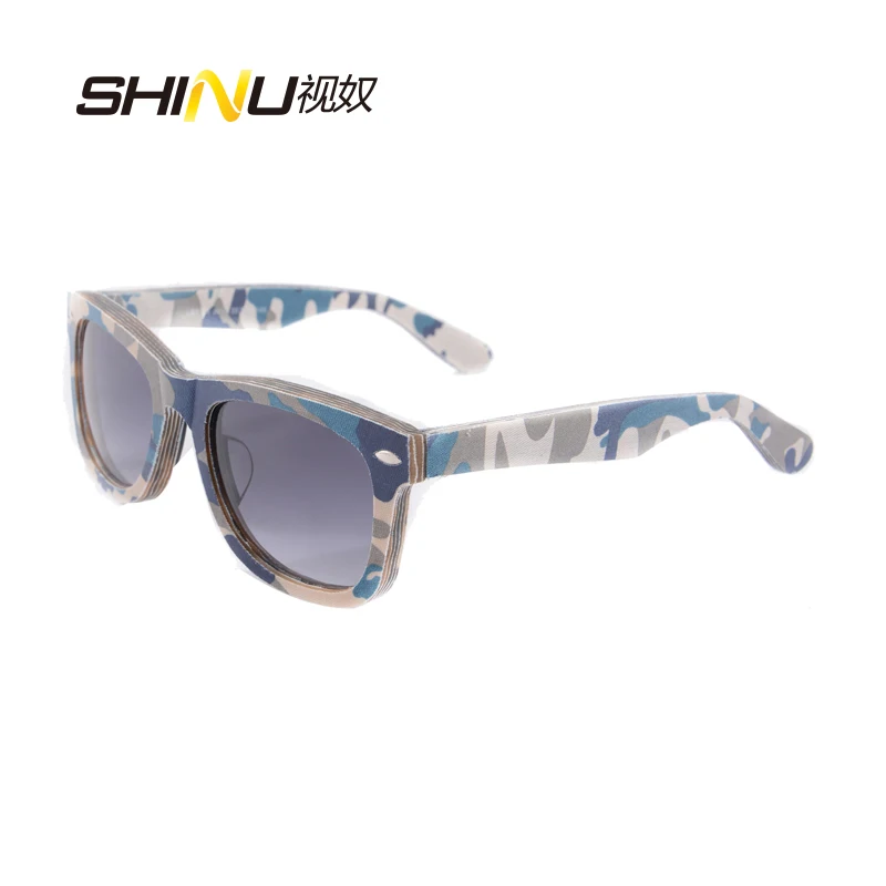 

New Arrival neutral Denim style brand Sunglasses 100% Genuine Hand camouflage color unisex out door Oculos De Sol 3015