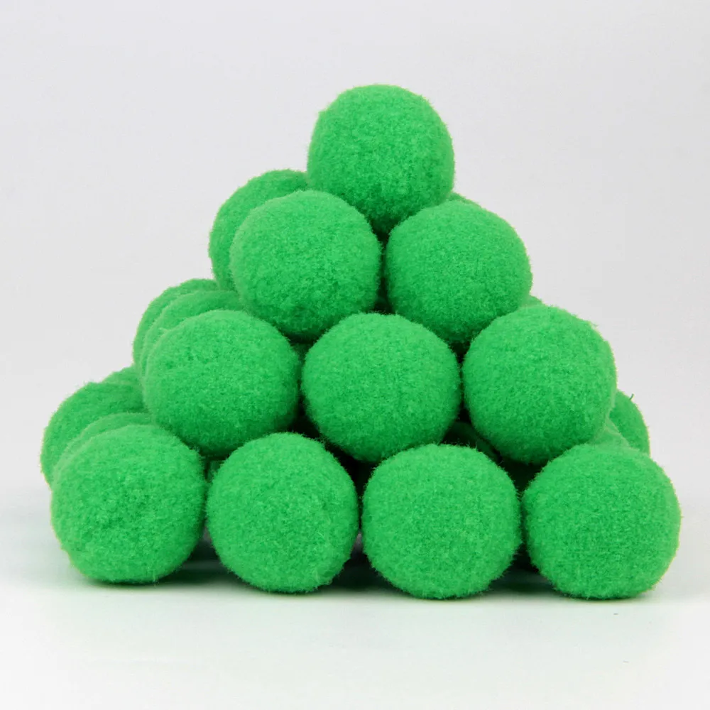 19 green 30 г(30 шт.) помпон 30 мм смешанный разноцветный DIY мягкие шарики-Помпоны для украшения дома свадьбы для шитья на ткани аксессуары - Цвет: 19 green