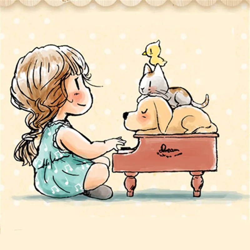 Симпатичные прозрачные силиконовые штампы для сделай сам скрапбукинга