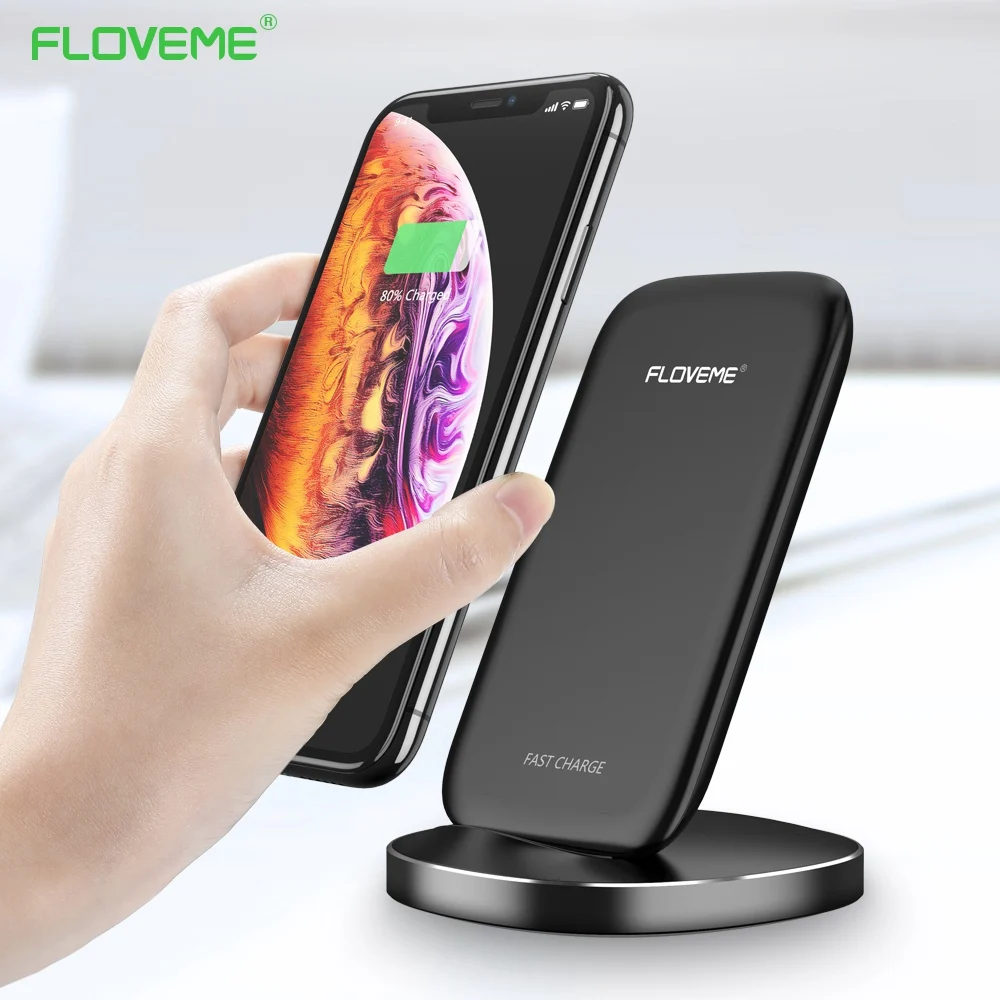 FLOVEME 10 Вт Qi Быстрая зарядка для Samsung S8 S9 S10 Plus S7 Edge Note 8 9 подставка зарядное