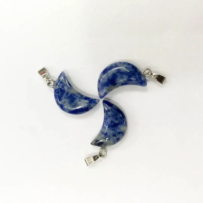 Модные подвески sodalite из натурального камня с Луной для изготовления ювелирных