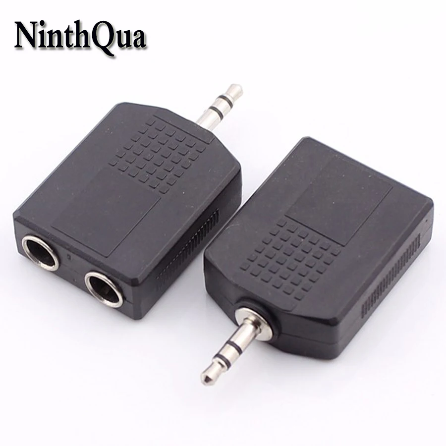 

5 шт. 3,5 мм 3-полюсный стерео штекер к 2 6,35 мм/6,5 мм гнездовой аудио штекер гнездо преобразователь адаптер Коннектор для микрофона