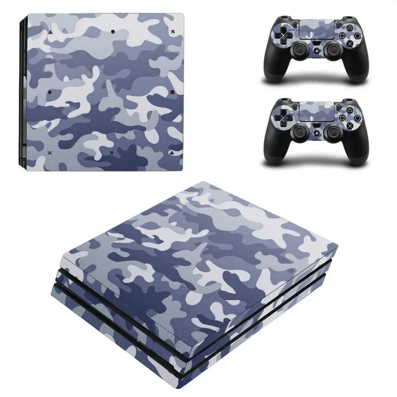Камуфляжный Дизайн Наклейка кожаный чехол для PS4 консоль наклейки+ 2 шт контроллер защитные оболочки для PS4 Pro игры аксессуары