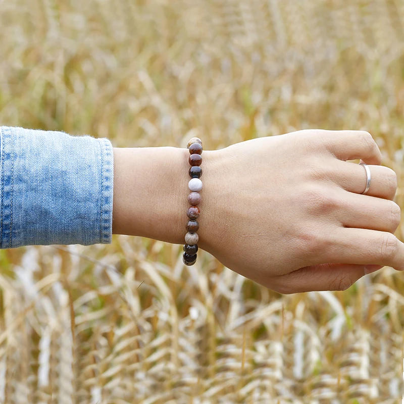 

Natural Mix Tourmaline Bracelet Natural Stone 6mm 8mm 10mm Bead Quartz Bracelet Women Men Fashion Semi-precious Jewelry Gift