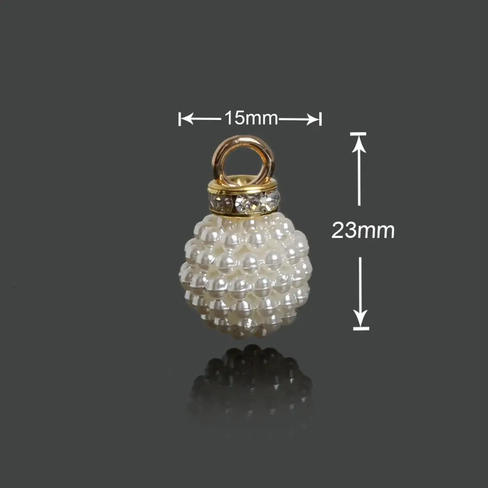 15x23mm 10 шт. ABS имитация жемчуга бусины Шарм для серьги браслет колье ожерелье головной убор Изготовление ювелирных изделий - Окраска металла: 15x23mm