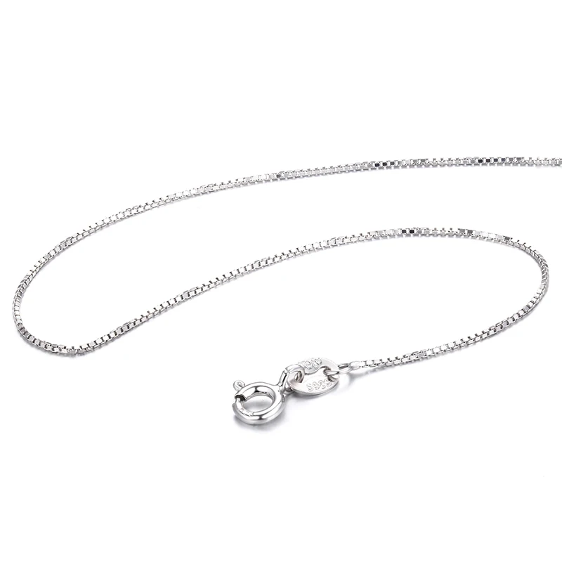 Ожерелье из серебра 925 пробы с тонкой цепочкой длиной 35 80 см|chain necklace|necklace womenbox chain |