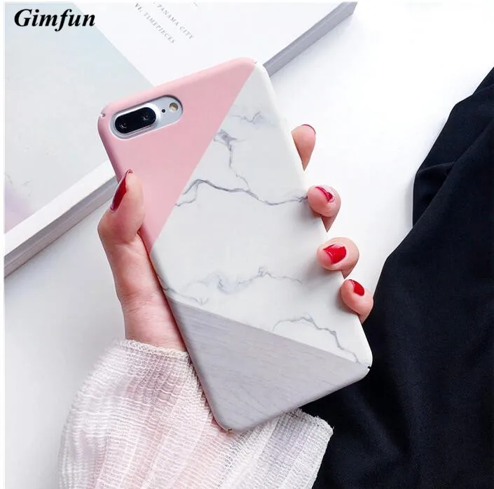 Gimfun милый разноцветный мраморный чехол для телефона Iphone 7 7plus 6 6s Модный Блестящий