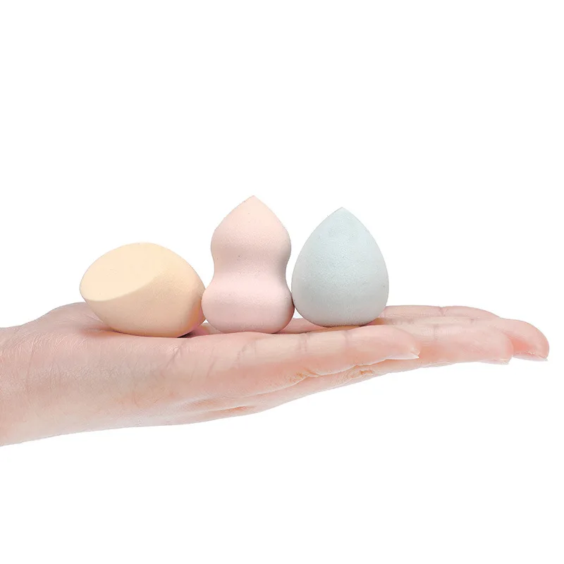 3 PCS Mini Hoist + Water Drop Beveled Puff Beauty Makeup Egg Sponge Wet And Dry |