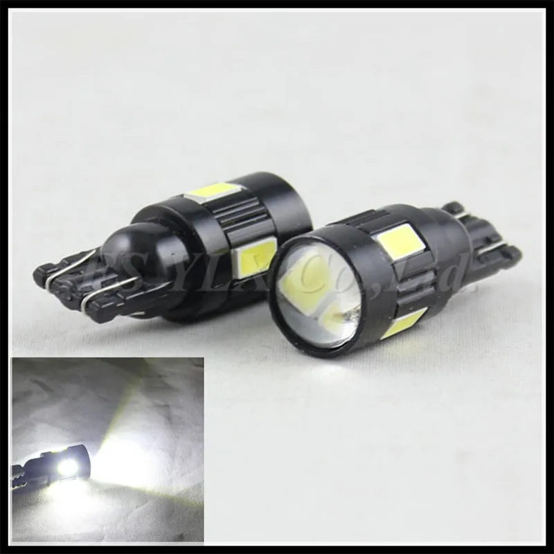 FSYLX 10 шт. T10 W5W 168 194 SMD без ошибок Светодиодные клиновидные боковые лампочки для