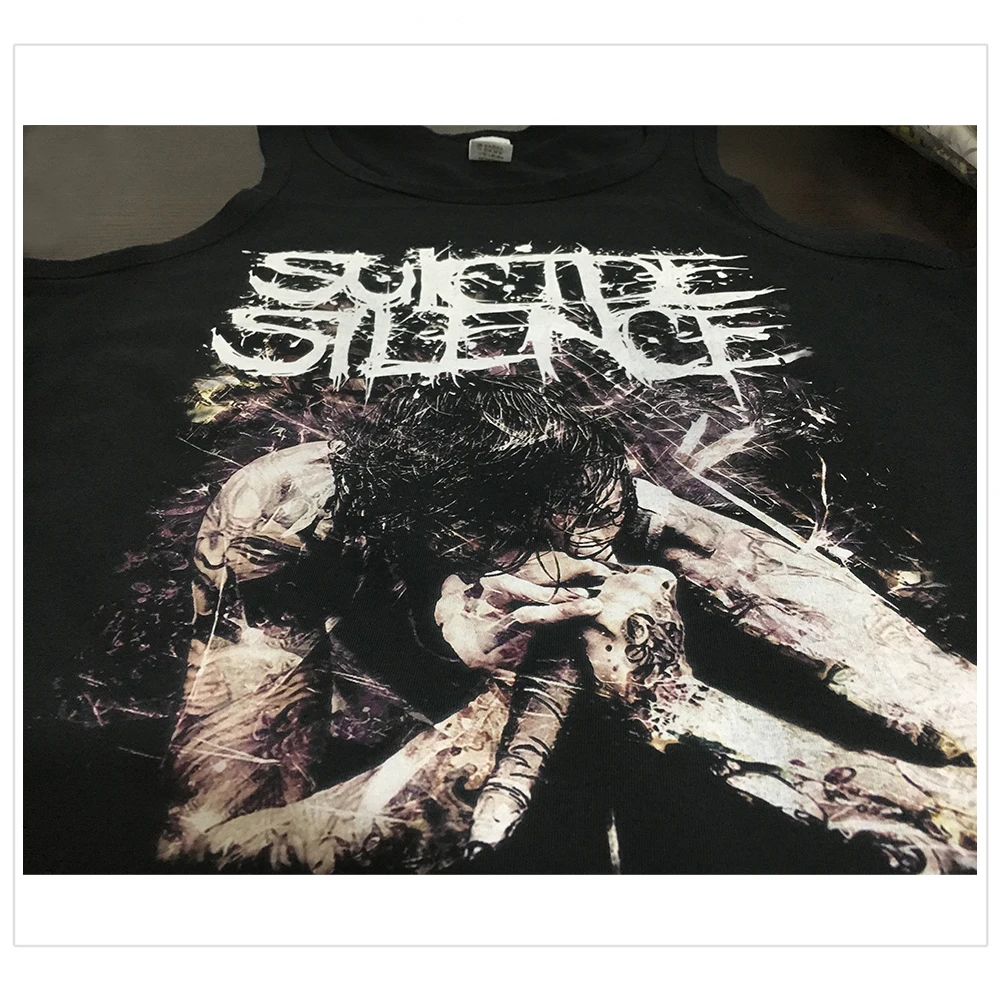 Bloodhoof SUICIDE SILENCE Rap Металл альтернатива тяжелый металл Deathcore мужской топ топы на бретелях Азиатский размер